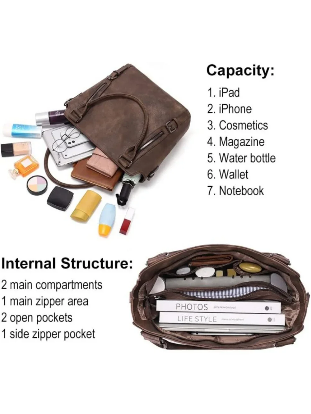 Spacious Hobo Handbag for Women | Stylish Large Purse with Multiple Pockets